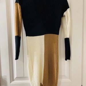 Color block Sweater dress